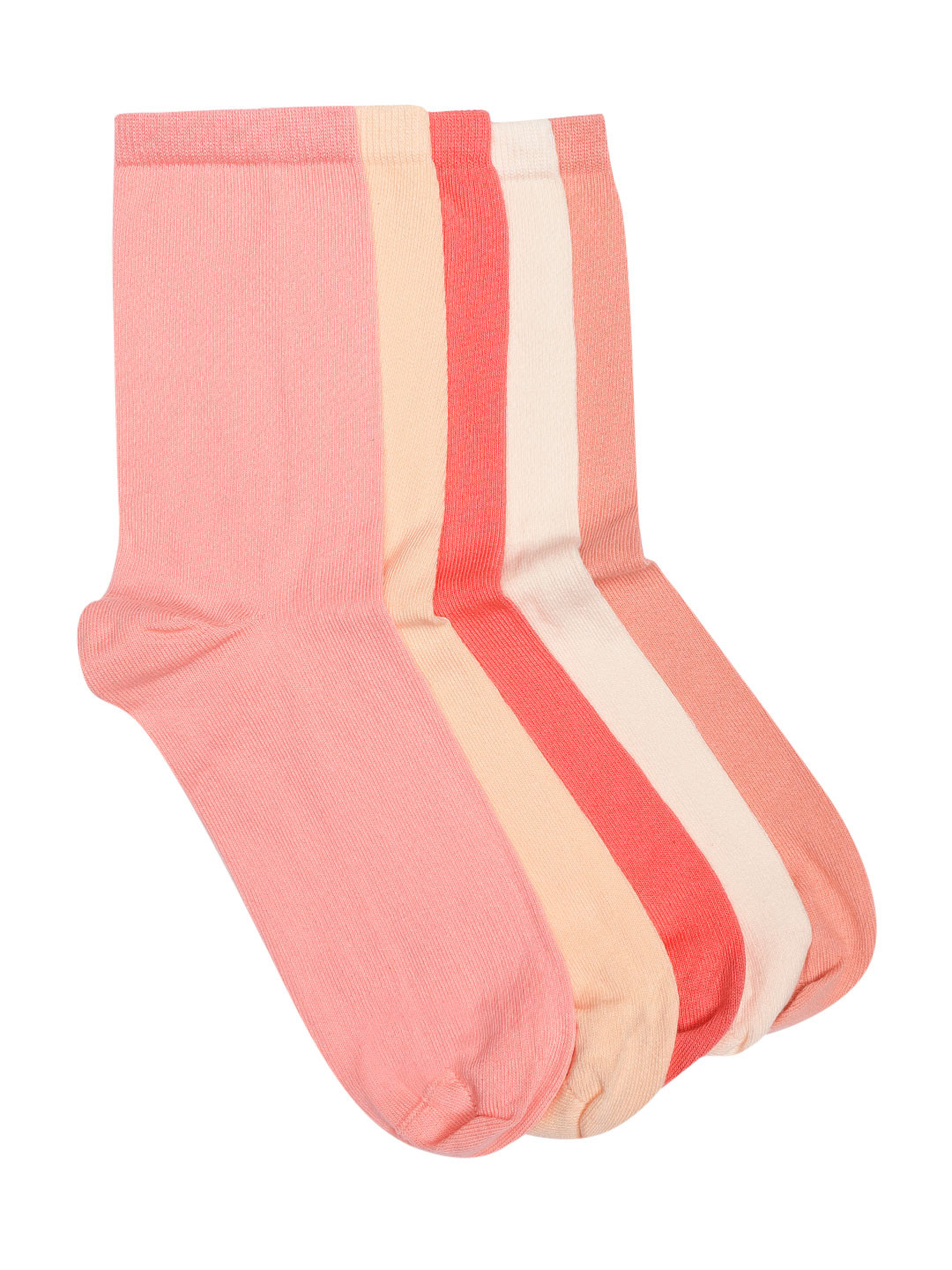 Buy Marks & Spencer Women Pack Of 5 Peach Coloured Solid Above Ankle
