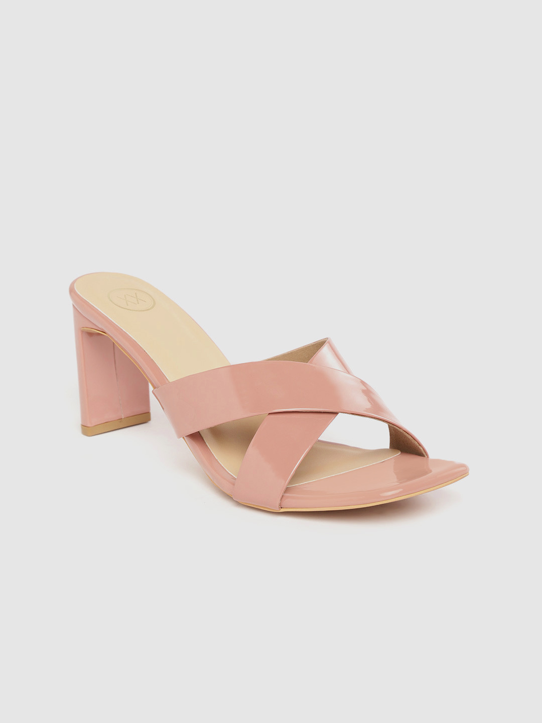 block heels pink