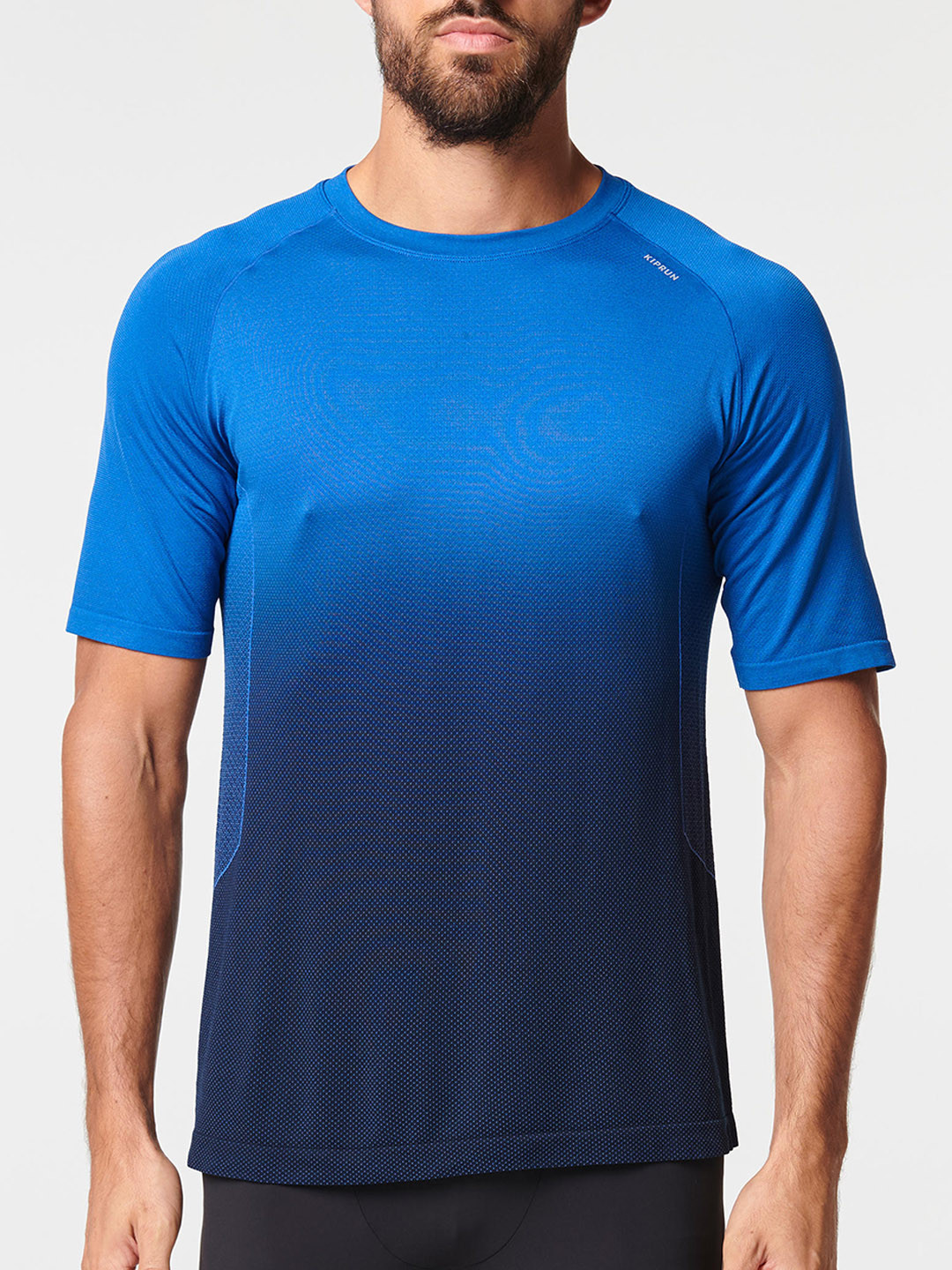 Buy KIPRUN By Decathlon Men Blue Colourblocked Round Neck T Shirt - Tshirts for Men 13053228 
