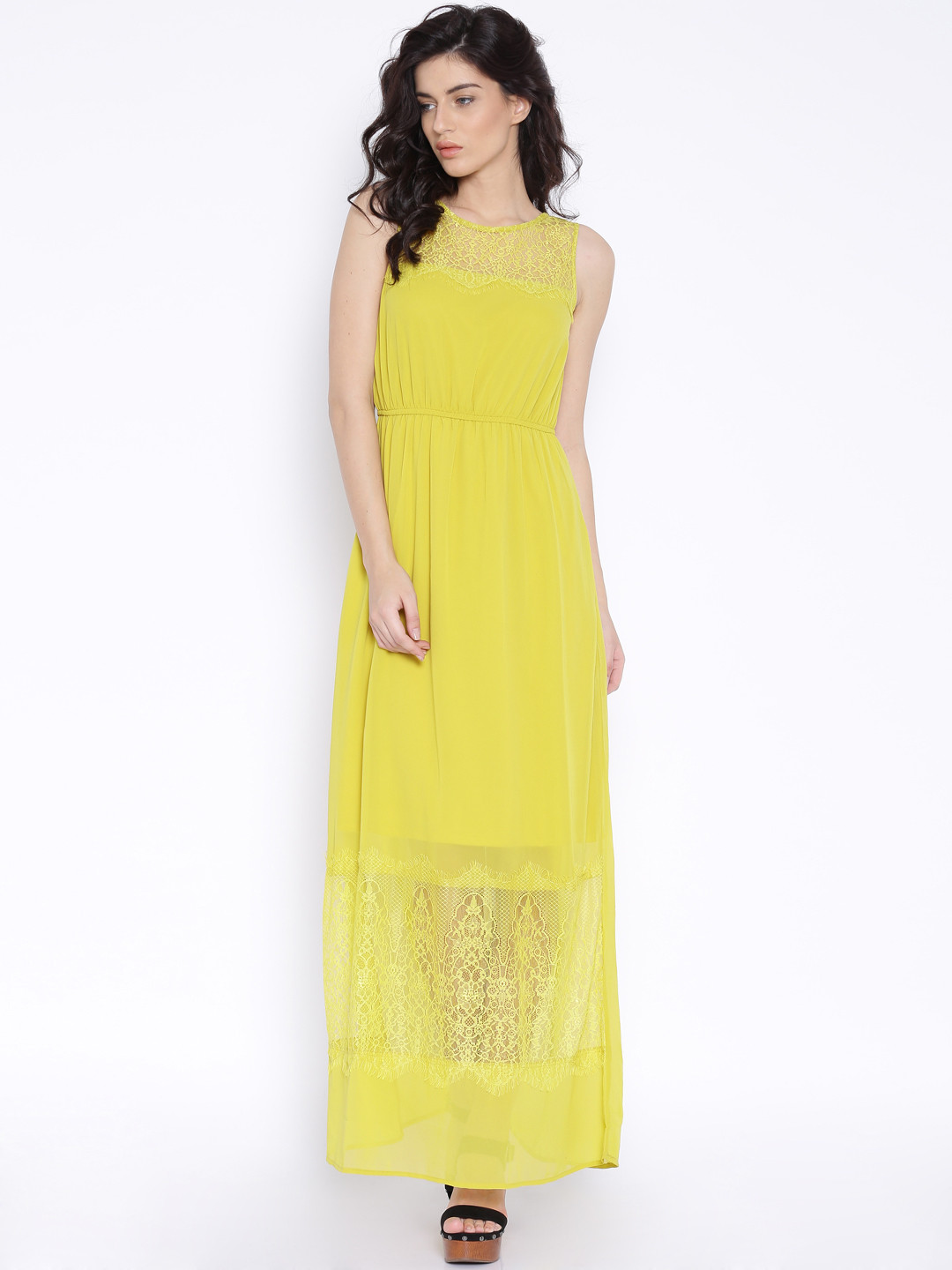 Buy 109F Lime Green Maxi Dress Dresses for Women 1308162 Myntra