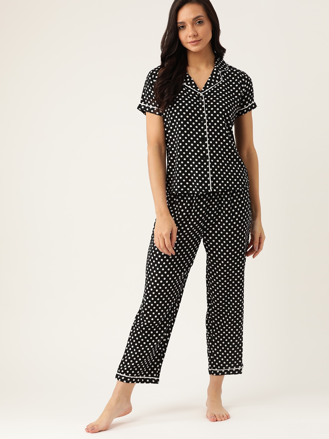 polka dot night suit