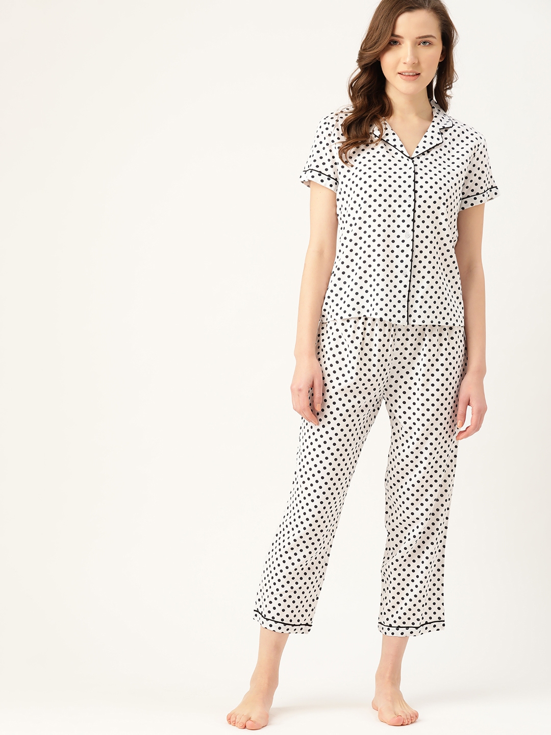 polka dot night suit