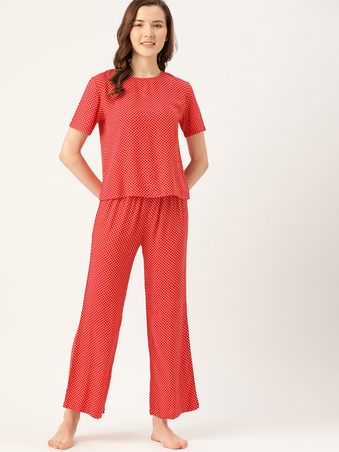 polka dot night suit
