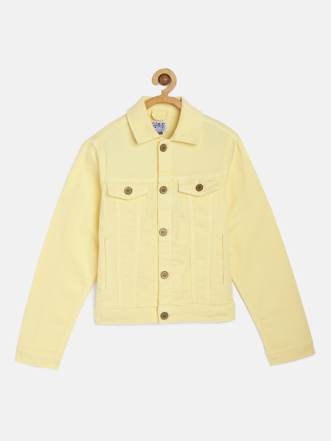Buy Jack & Jones Boys Yellow Denim Jacket Jackets for Boys 13095552