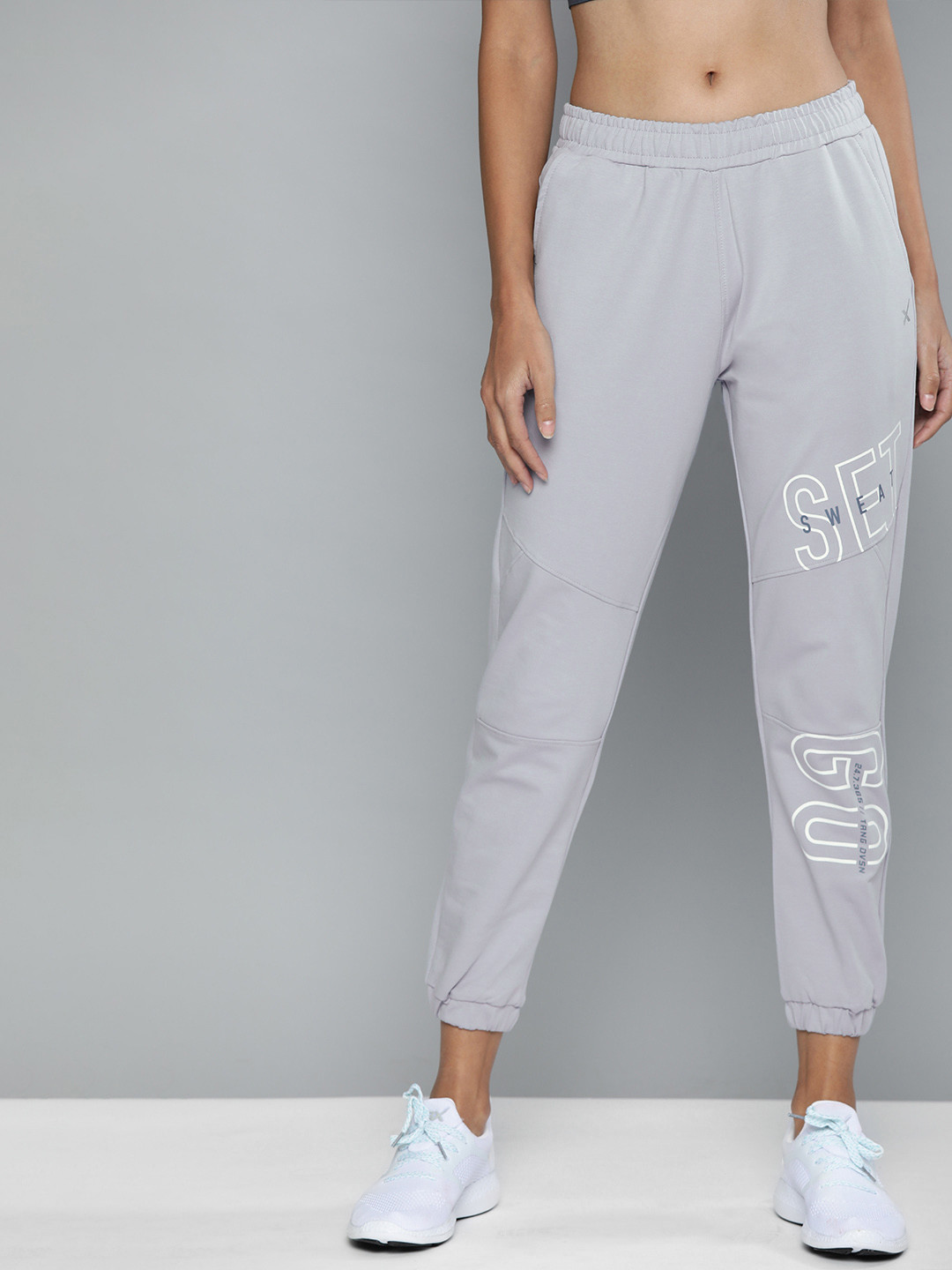 Buy HRX By Hrithik Roshan Women Aleutian Typographic Regular Fit Lycra