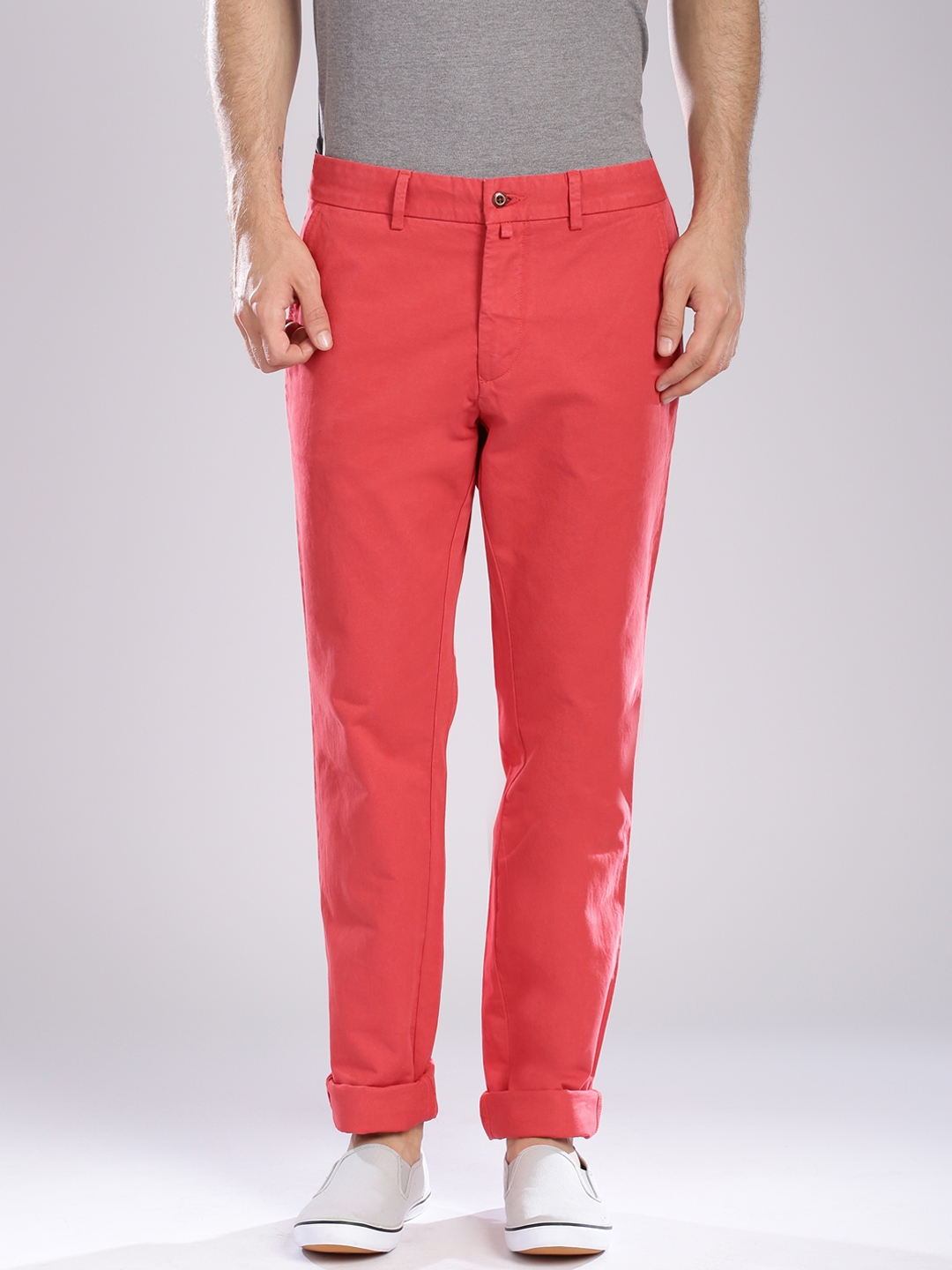 Buy GANT Coral Red Soho Fit Chino Trousers - Trousers for Men 1312063 ...