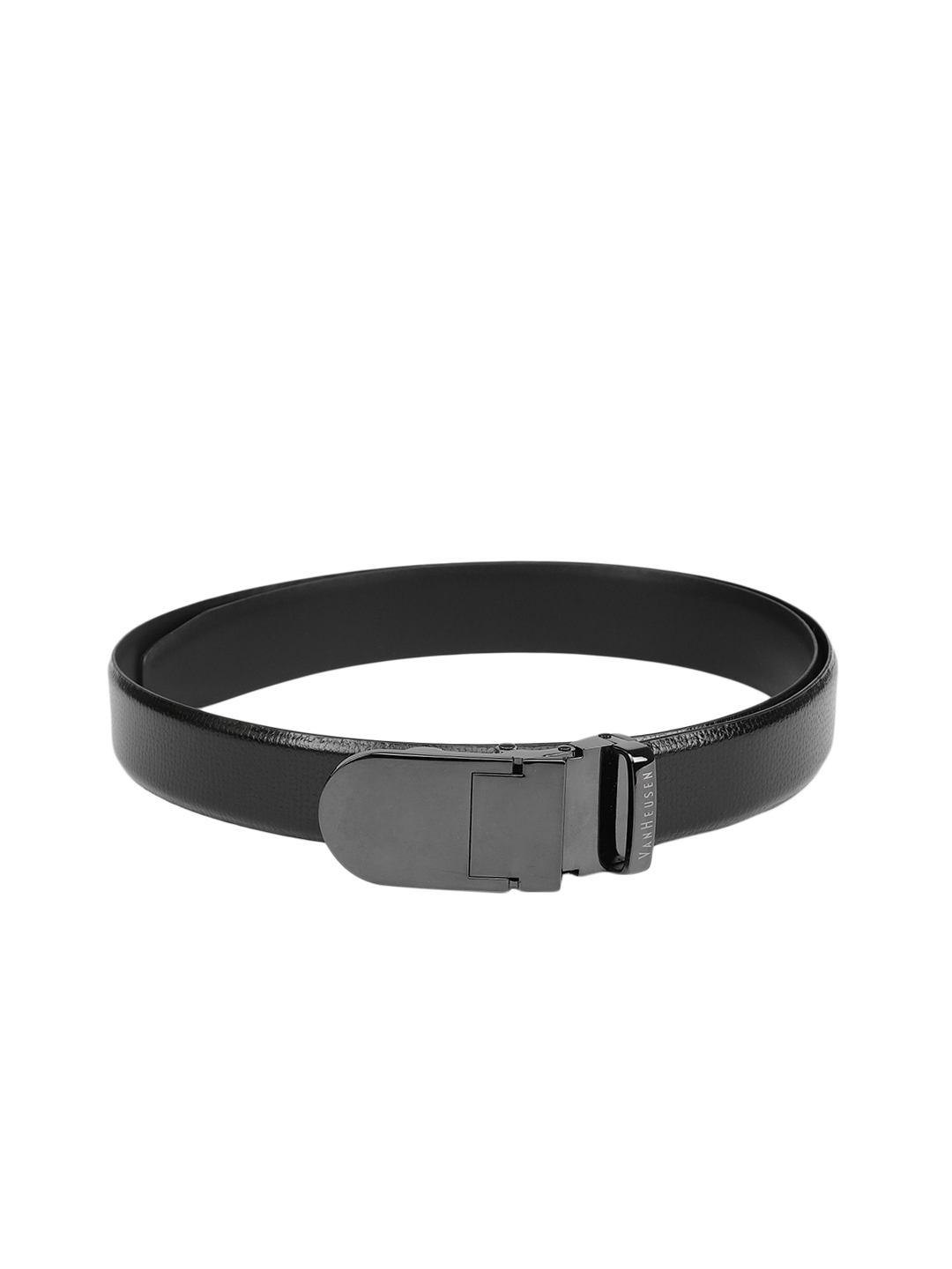 Buy Van Heusen Men Black Reversible Leather Belt - Belts for Men ...