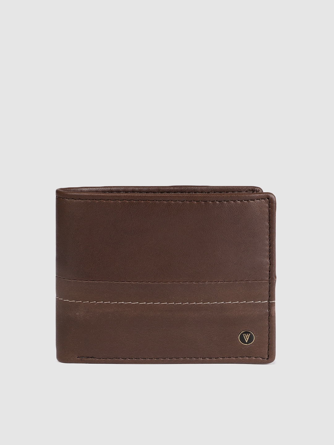 Buy Van Heusen Men Brown Solid Two Fold Wallet - Wallets for Men ...