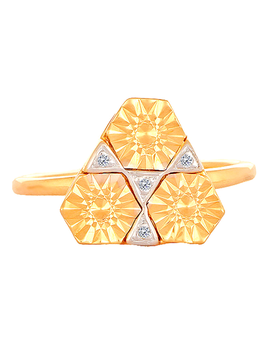 Buy Mia By Tanishq 14 Karat Gold Ring With Rhodium Plating & Diamonds