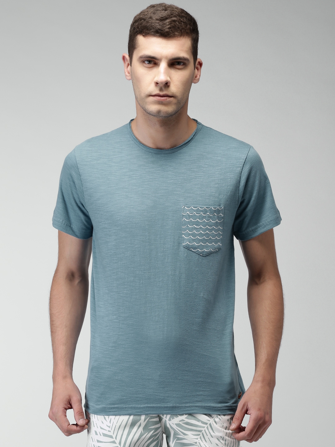 Buy Mast Harbour Blue Pure Cotton T Shirt - Tshirts for Men 1312880 ...