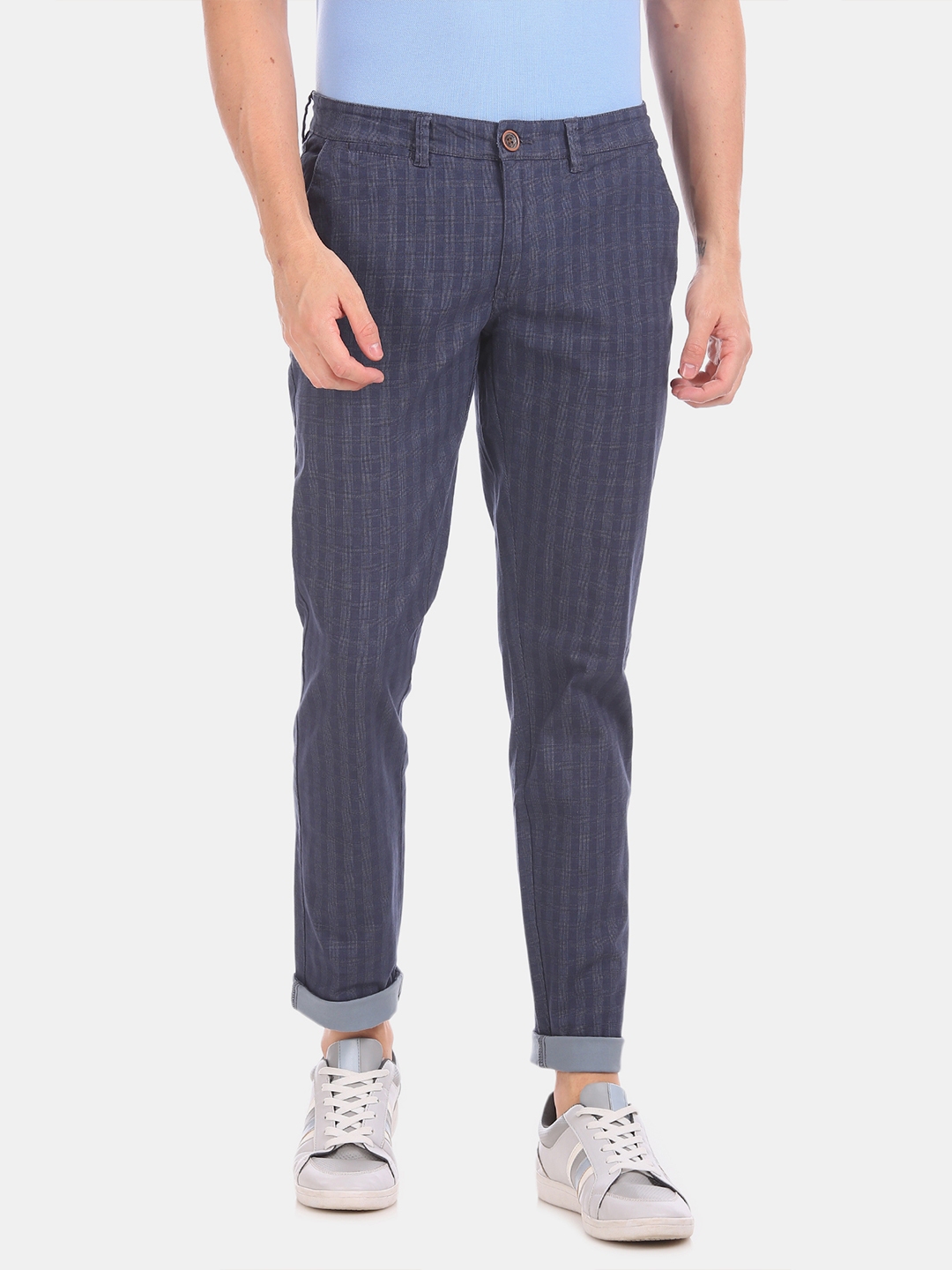 checked chinos mens