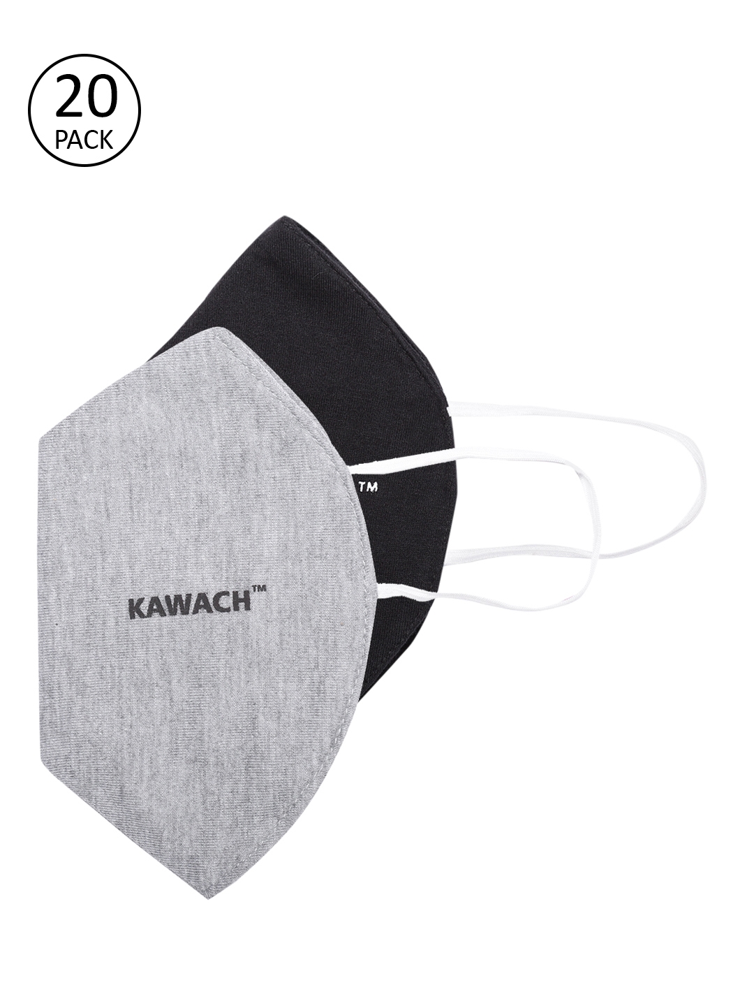 Buy Kawach Unisex Pack Of 20 Reusable 3 Ply Cotton Cloth Masks - Outdoor Masks for Unisex 