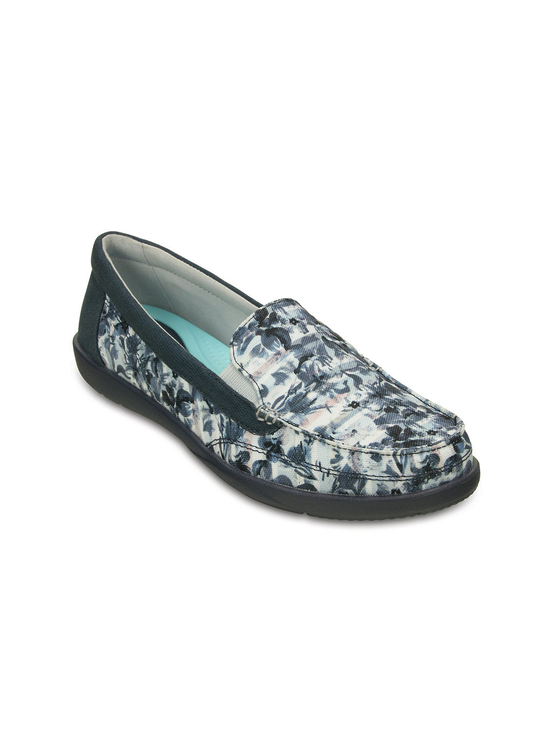 Buy Crocs Walu Women Grey White Floral Printed Loafers Casual Shoes