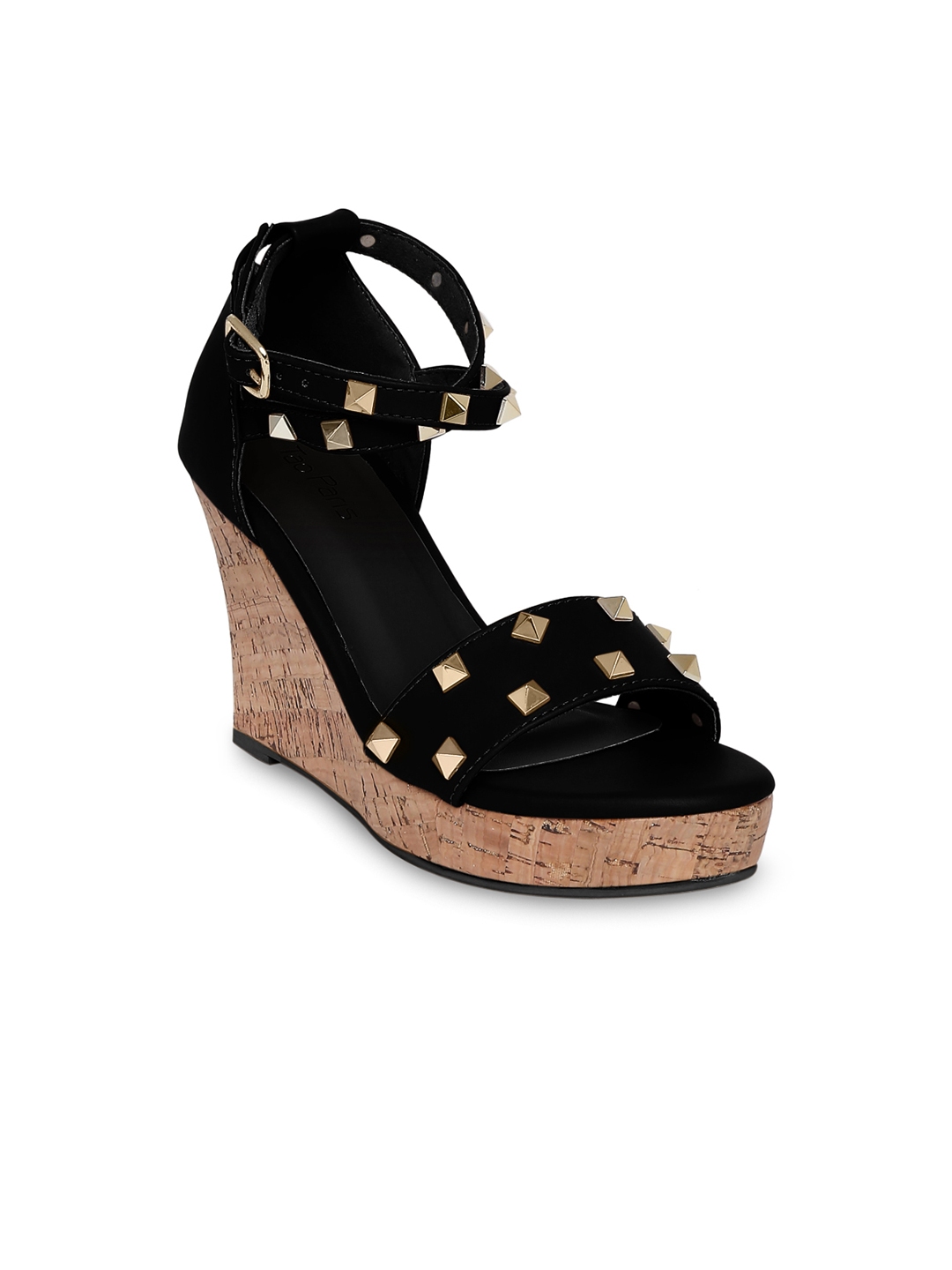 black embellished heels
