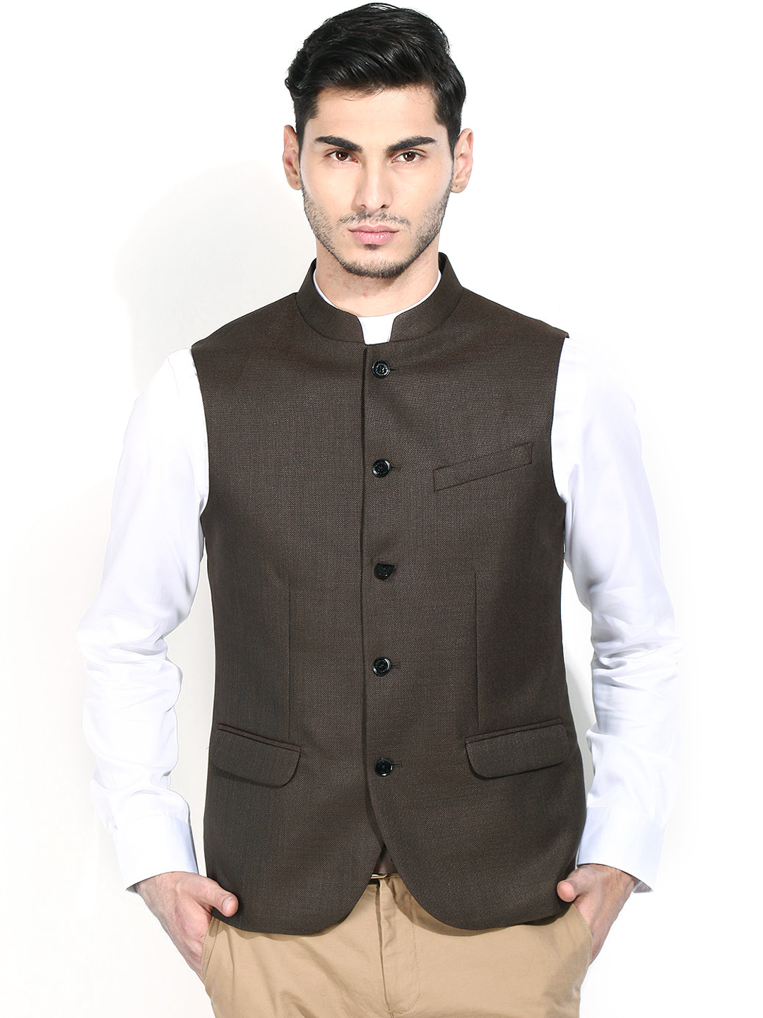 Buy Blackberrys Brown Nehru Jacket Waistcoat for Men 1318515 Myntra
