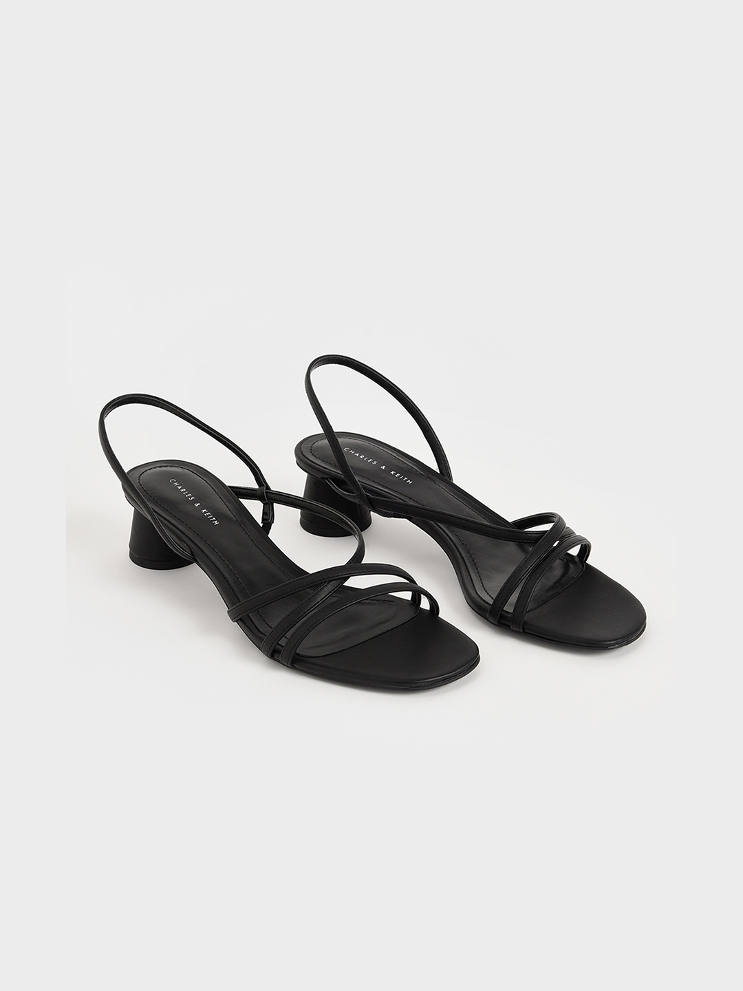 charles and keith black heels