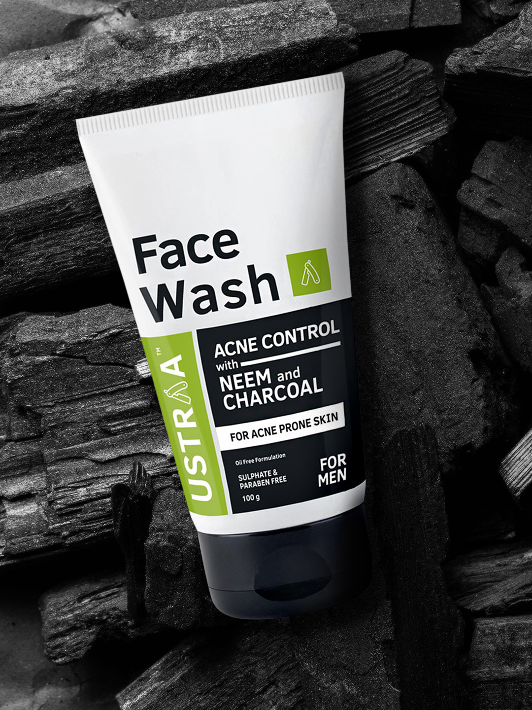 Buy Ustraa Men Acne Control + Oil Control Neem & Charcoal Face Wash 100