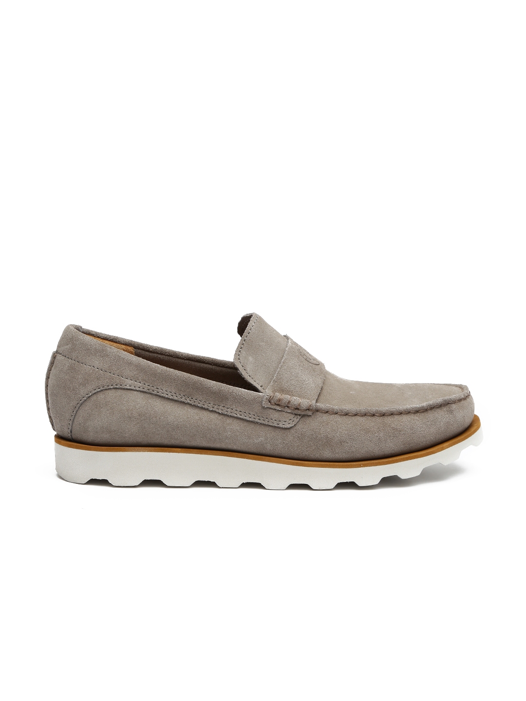 Buy Clarks Men Grey Suede Penny Loafers Casual Shoes for Men 1320376 Myntra