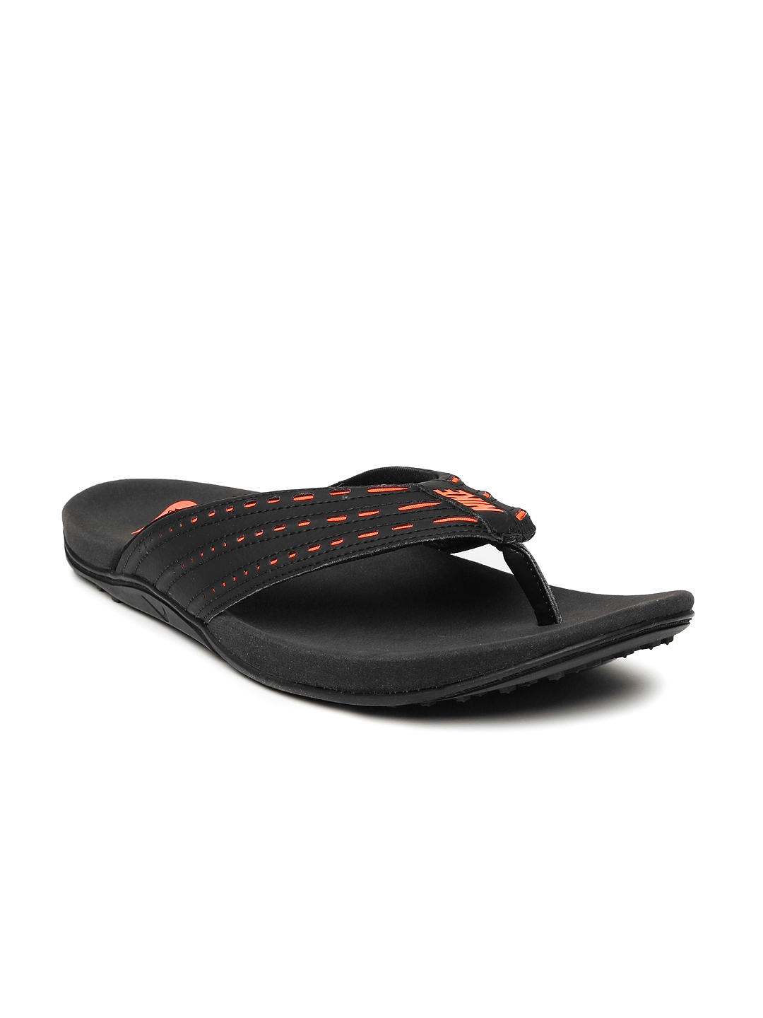 black nike flip flops mens