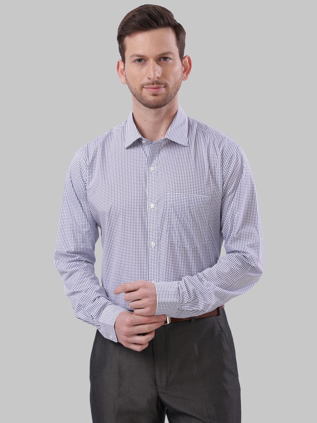 next mens checked shirts