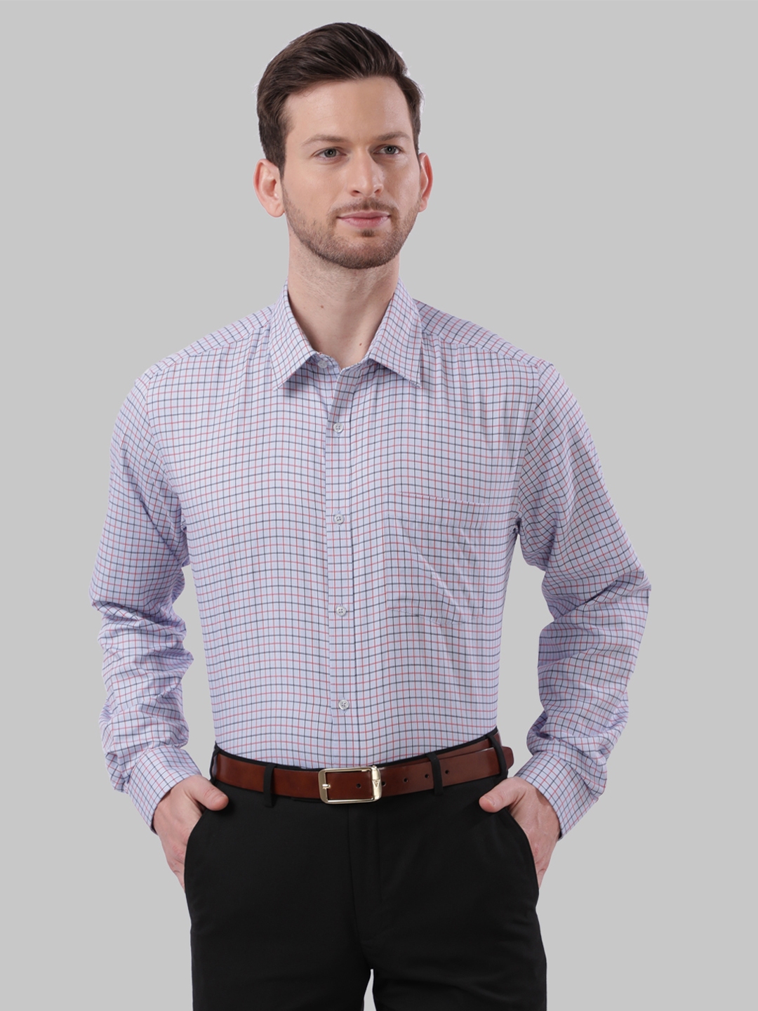 next mens checked shirts
