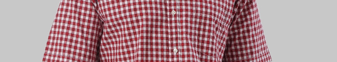 Buy Next Look Men Red Regular Fit Checked Casual Shirt - Shirts for Men ...