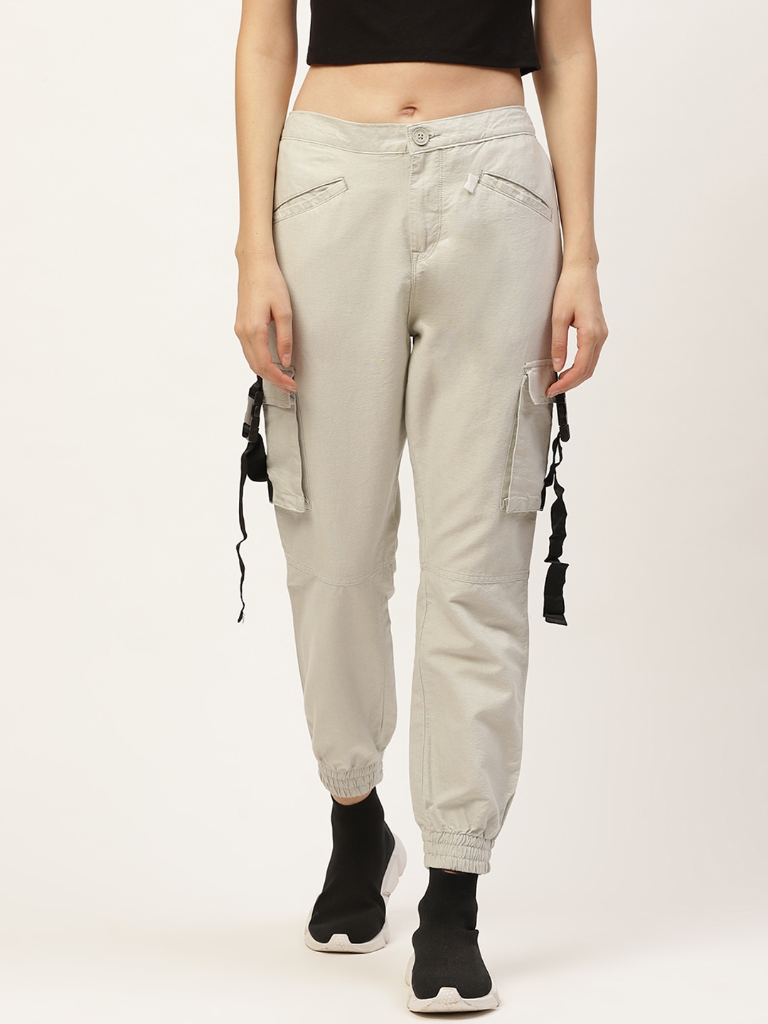 beige cuffed cargos