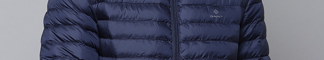 Buy GANT Men Blue Solid Puffer Jacket - Jackets for Men 13223000 | Myntra