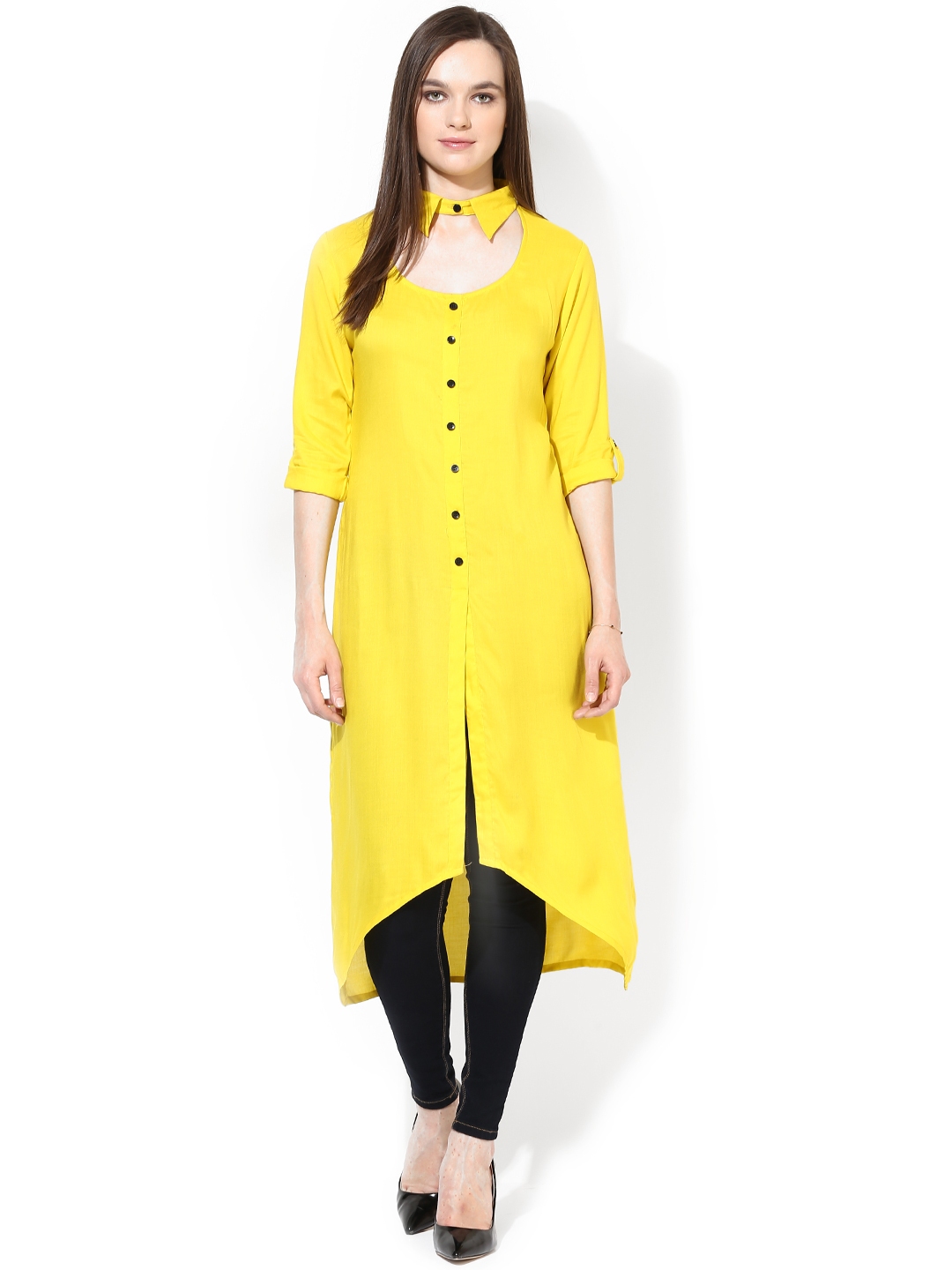 Buy AKS Yellow Kurta - Kurtas for Women 1322693 | Myntra