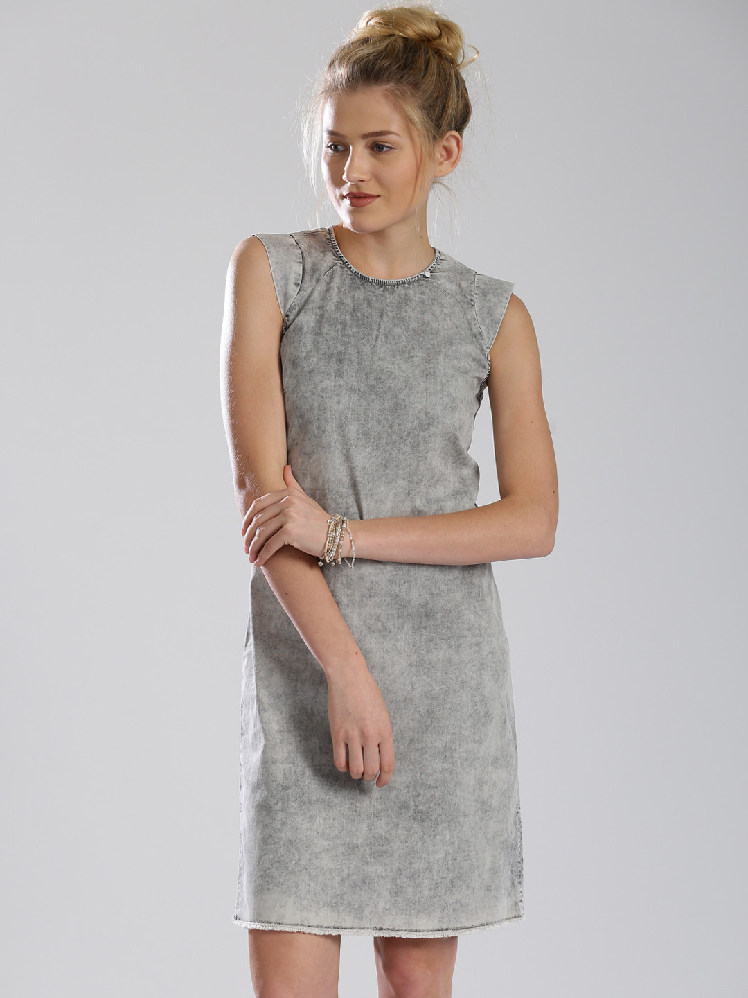Buy GAS Grey Melange Shift Dress Dresses for Women 1322852 Myntra