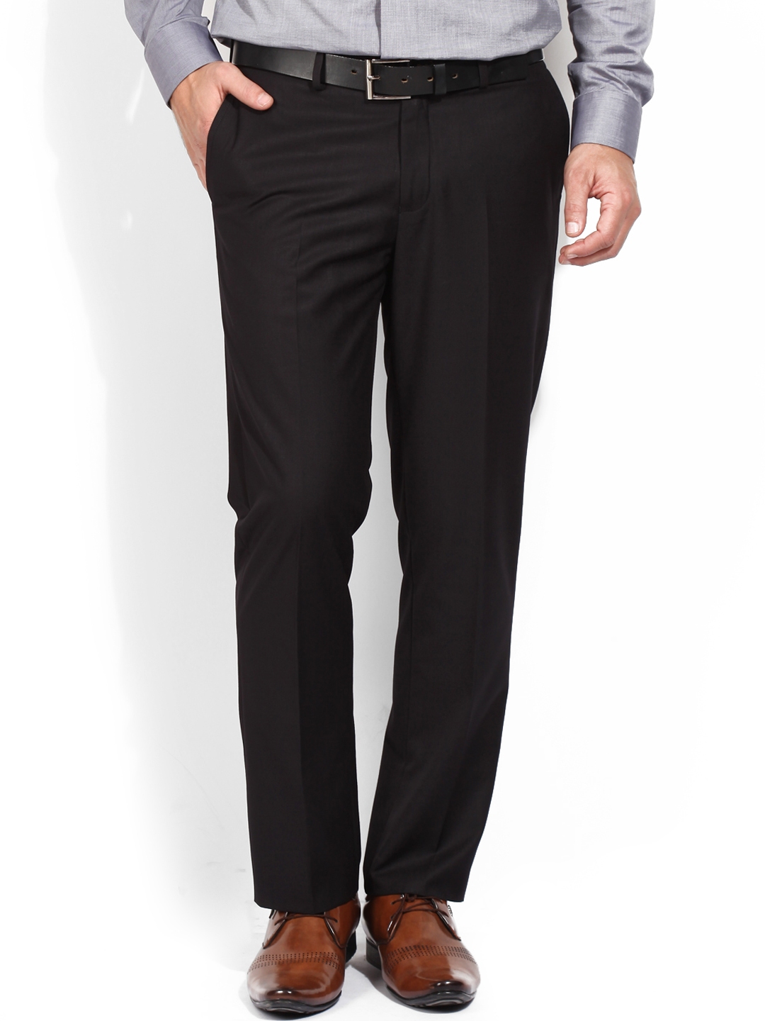 Buy Blackberrys Black Formal Trousers - Trousers for Men 1323380 | Myntra