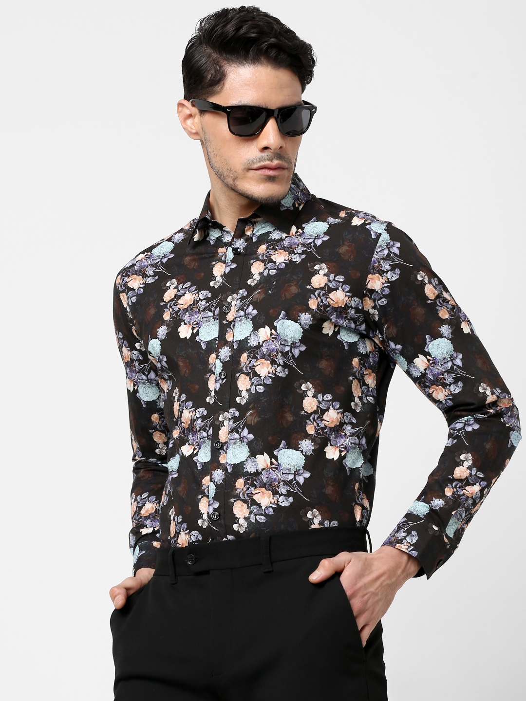 black shirt for men myntra
