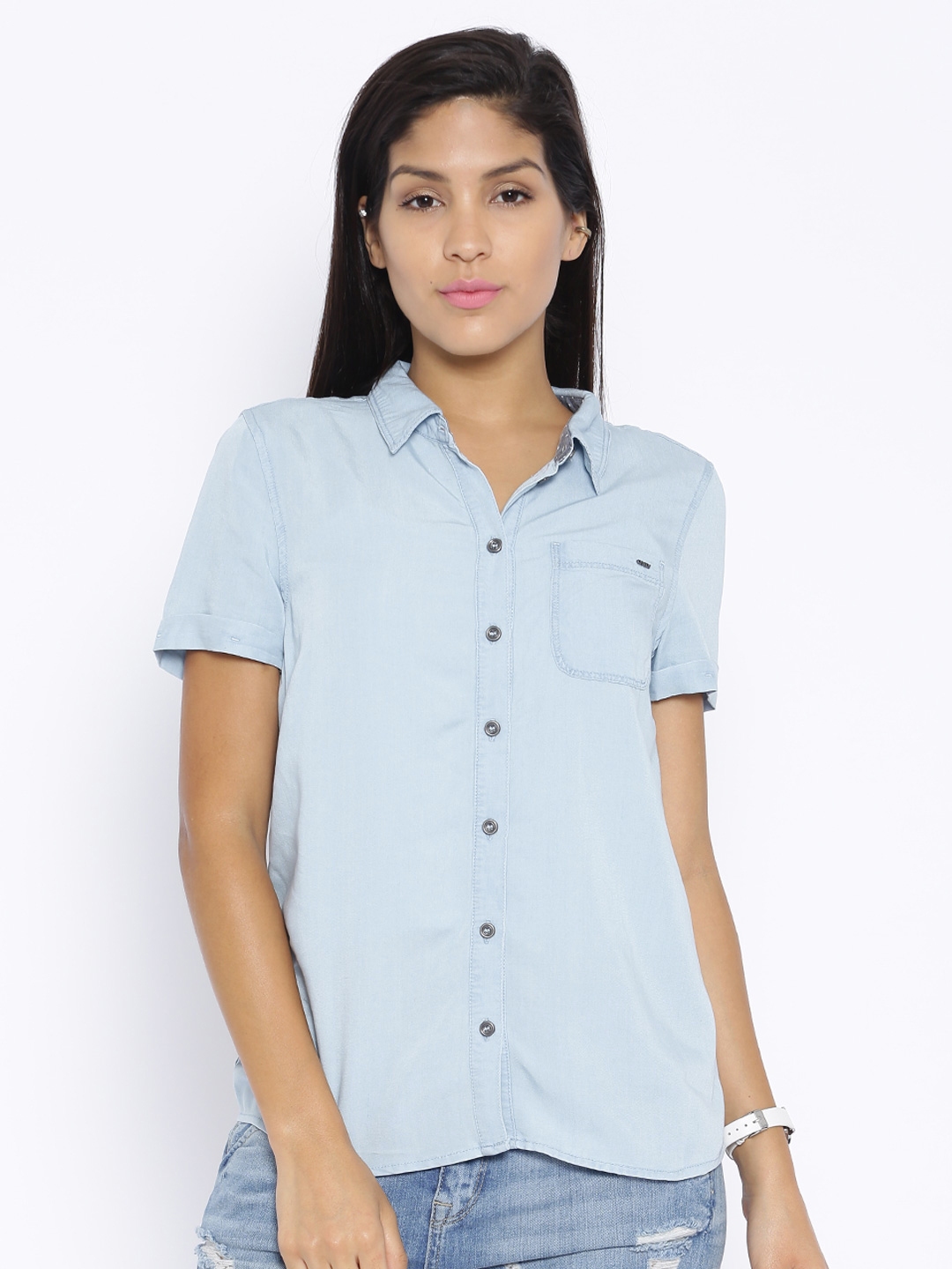 denim shirts myntra