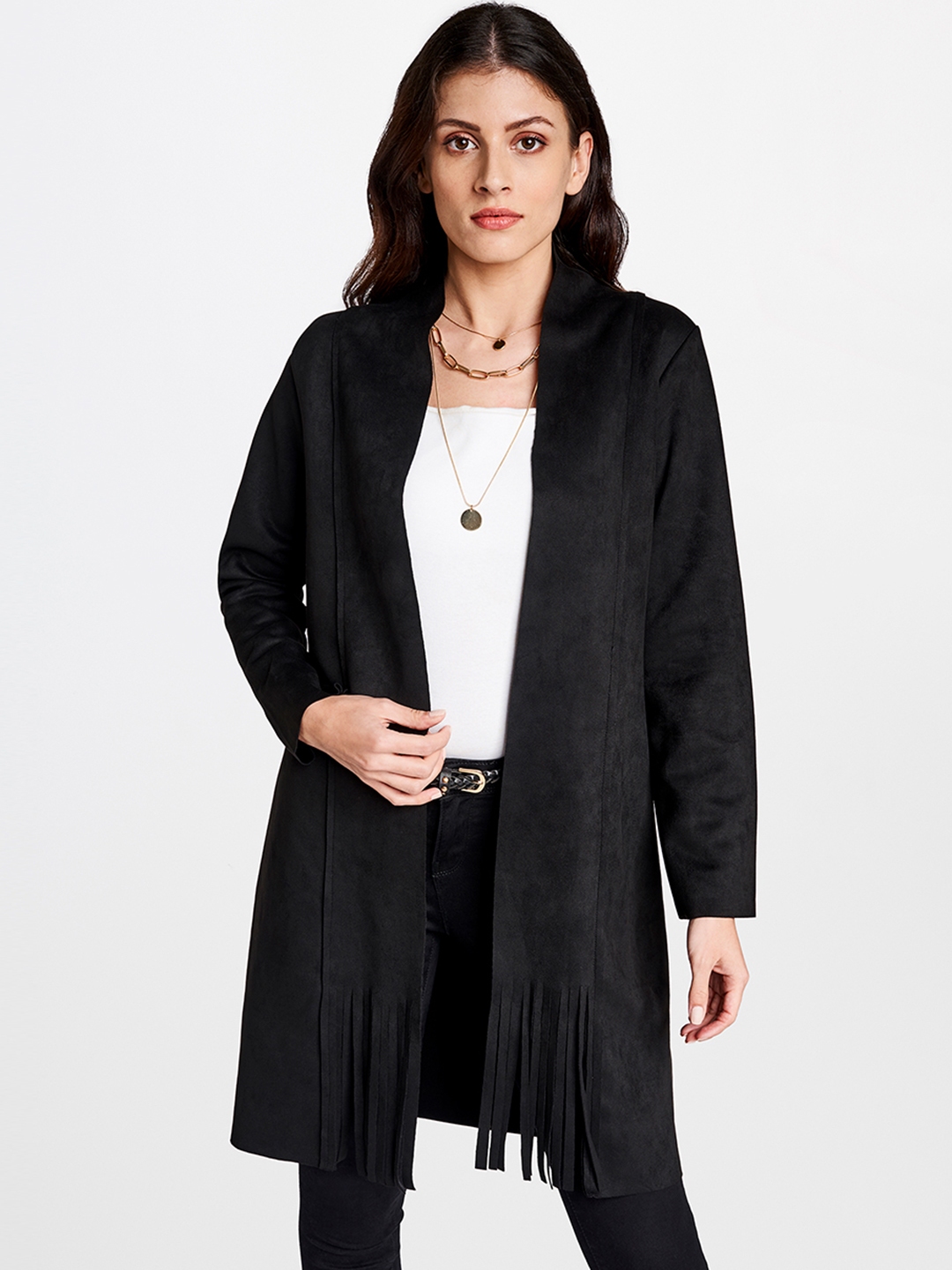 black woolen shrug
