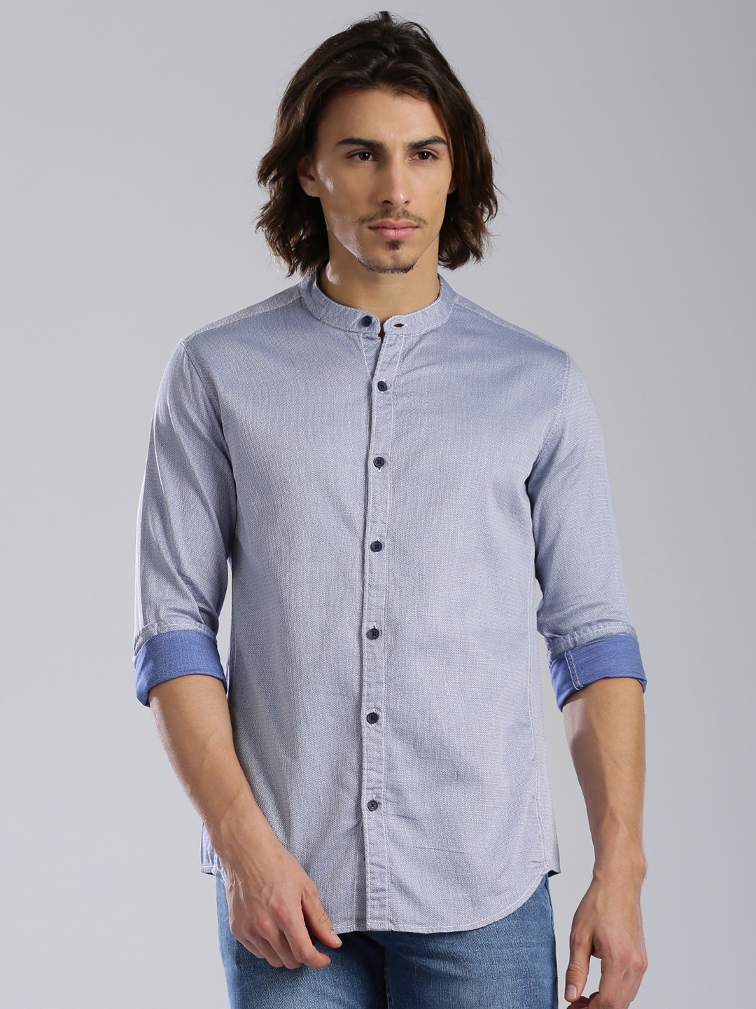 Buy HRX By Hrithik Roshan Signature Blue Casual Shirt - Shirts for Men ...