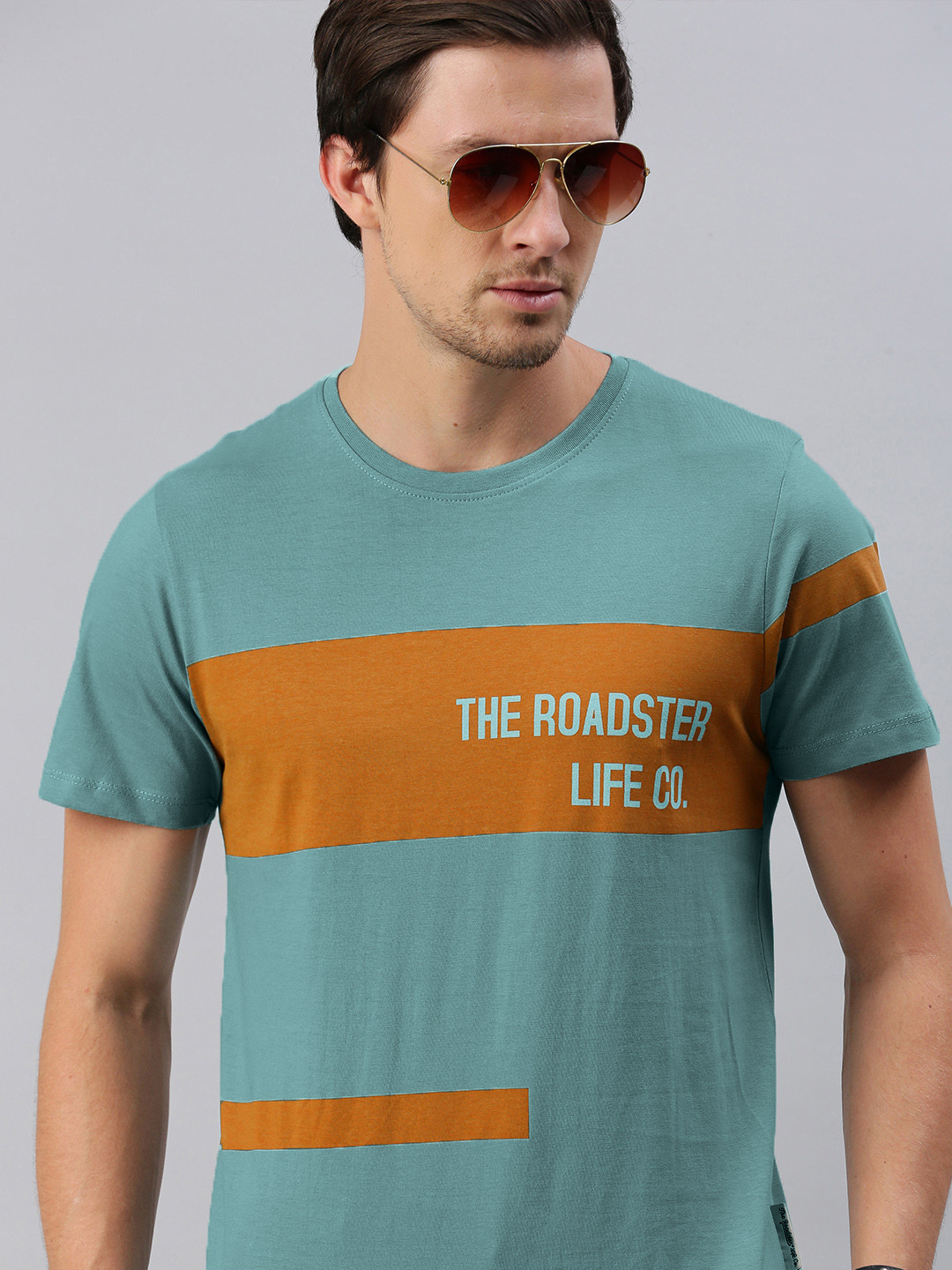 Roadster Orange And Black T Shirt Mens Roadster T Shirts Flipkart