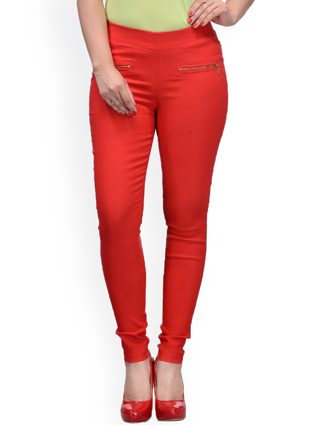 sapphire red jeggings