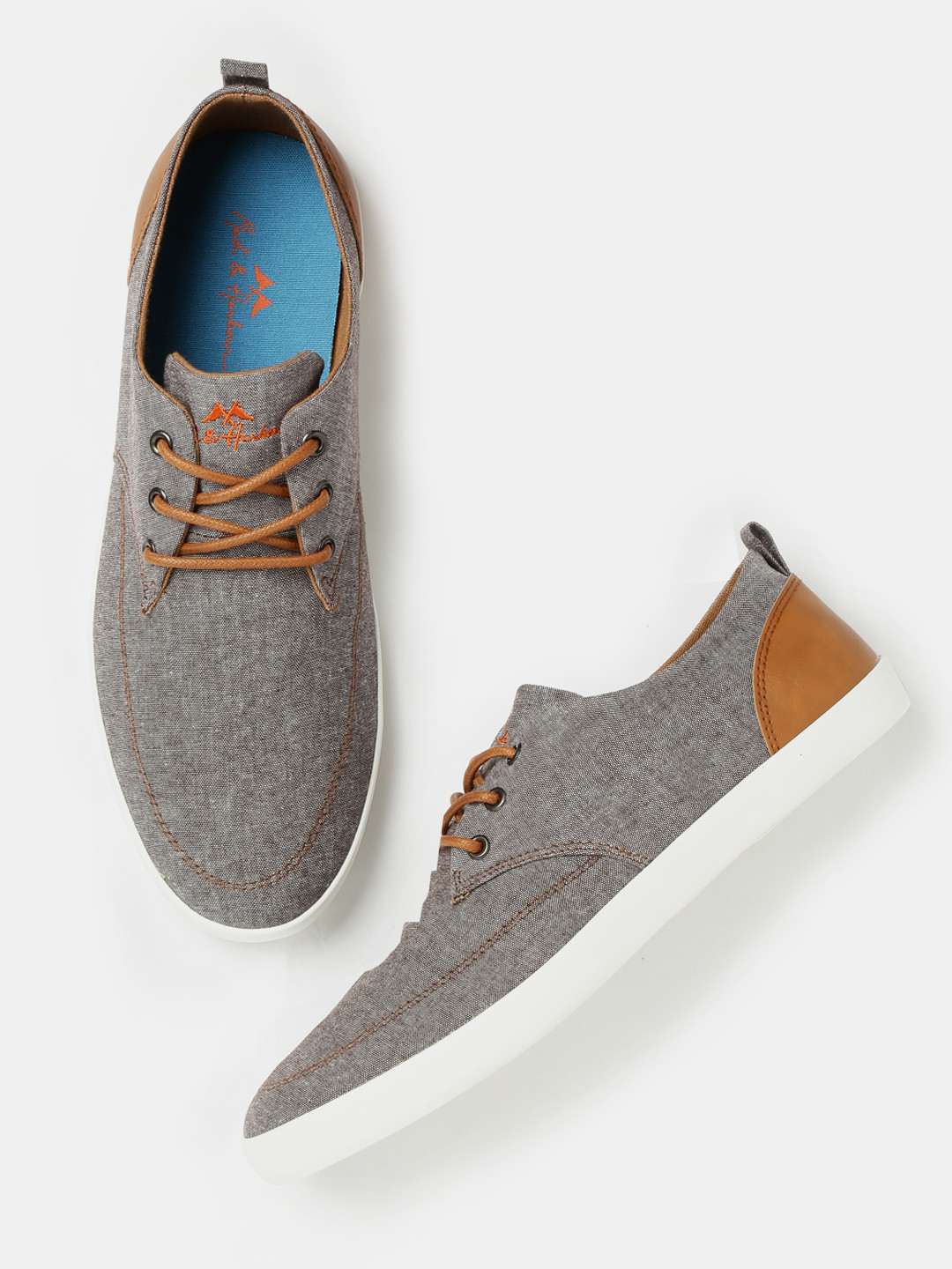 Buy Mast & Harbour Men Grey Sneakers Casual Shoes for Men 1328507