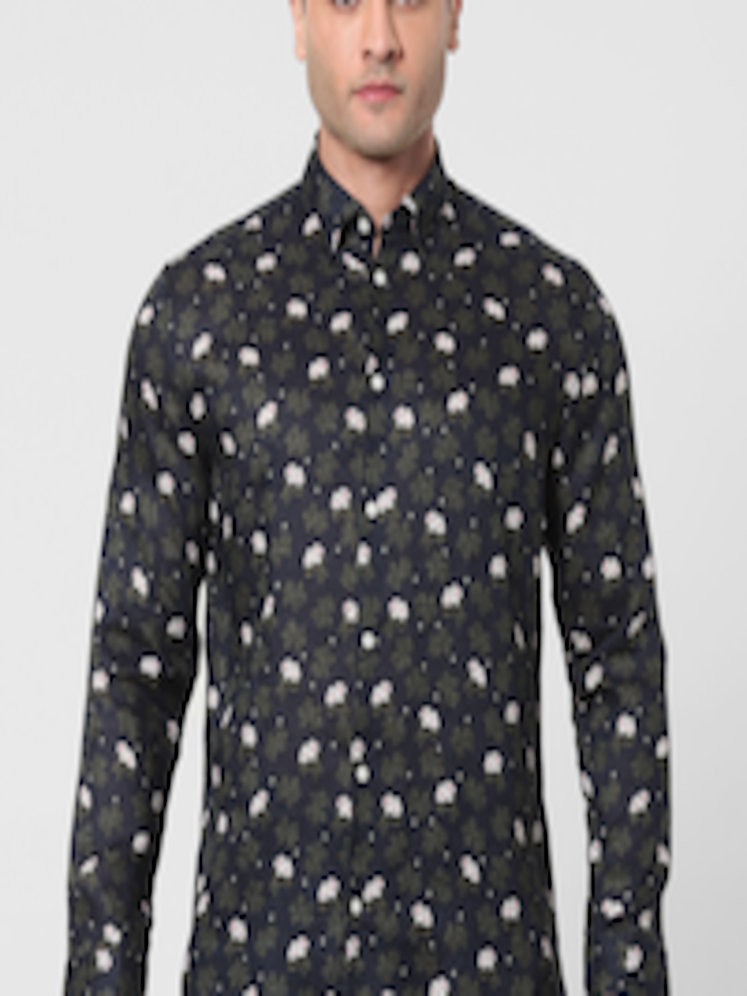 Buy SELECTED Men Black Floral Printed Casual Linen Shirt - Shirts for ...