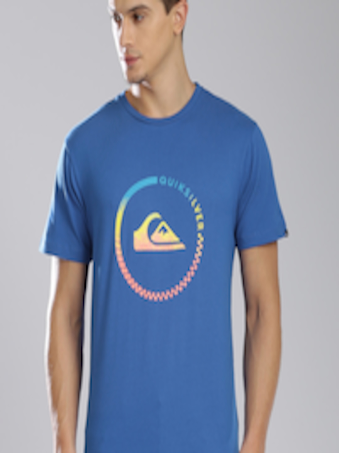 Buy Quiksilver Blue Printed Pure Cotton T Shirt - Tshirts for Men ...