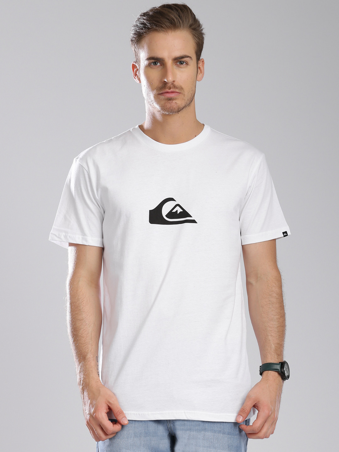 Buy Quiksilver White Pure Cotton T Shirt Tshirts for Men 1329372 Myntra