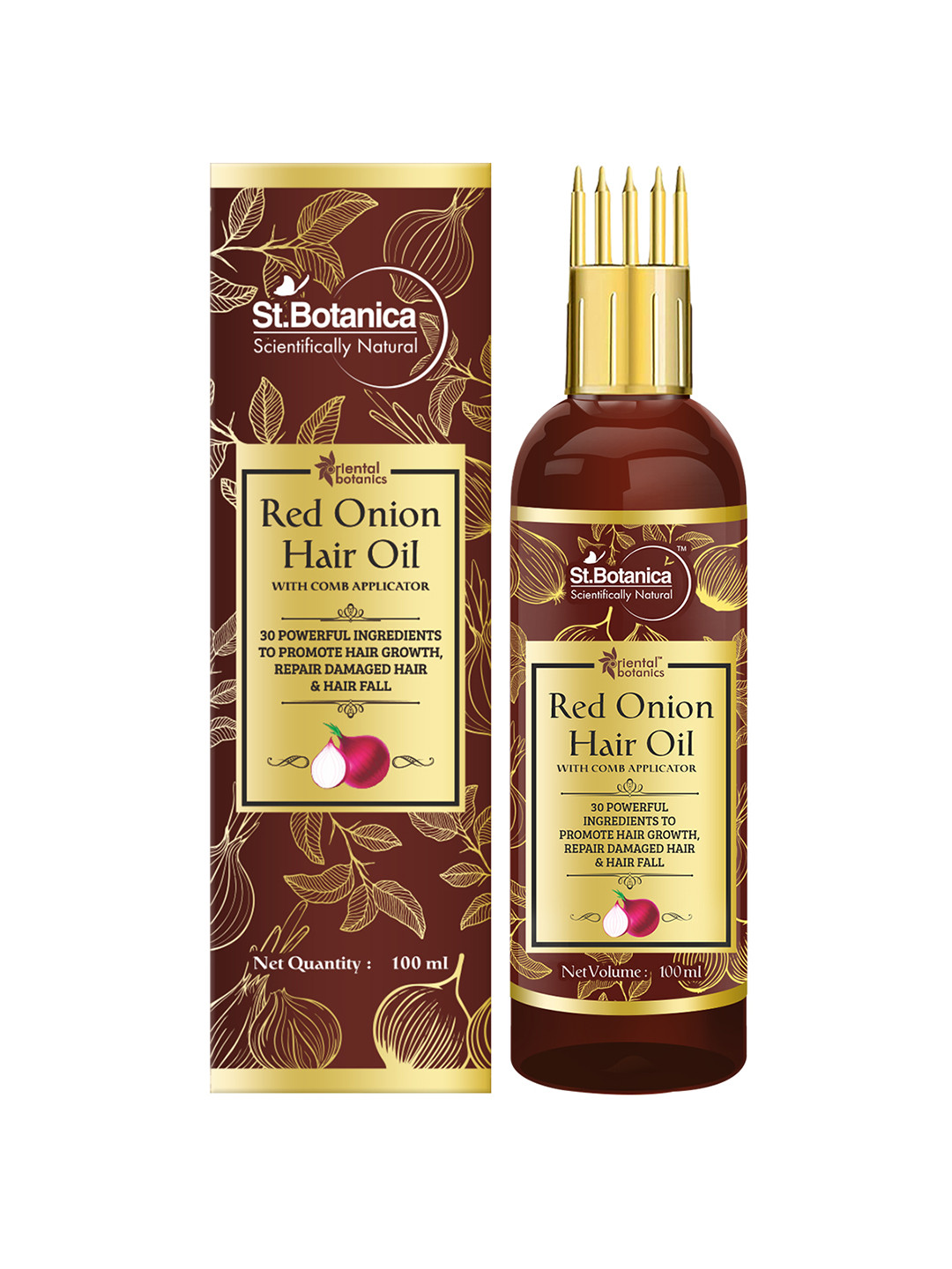 Buy Oriental Botanics Red Onion Hair Oil With Comb Applicator 100 Ml