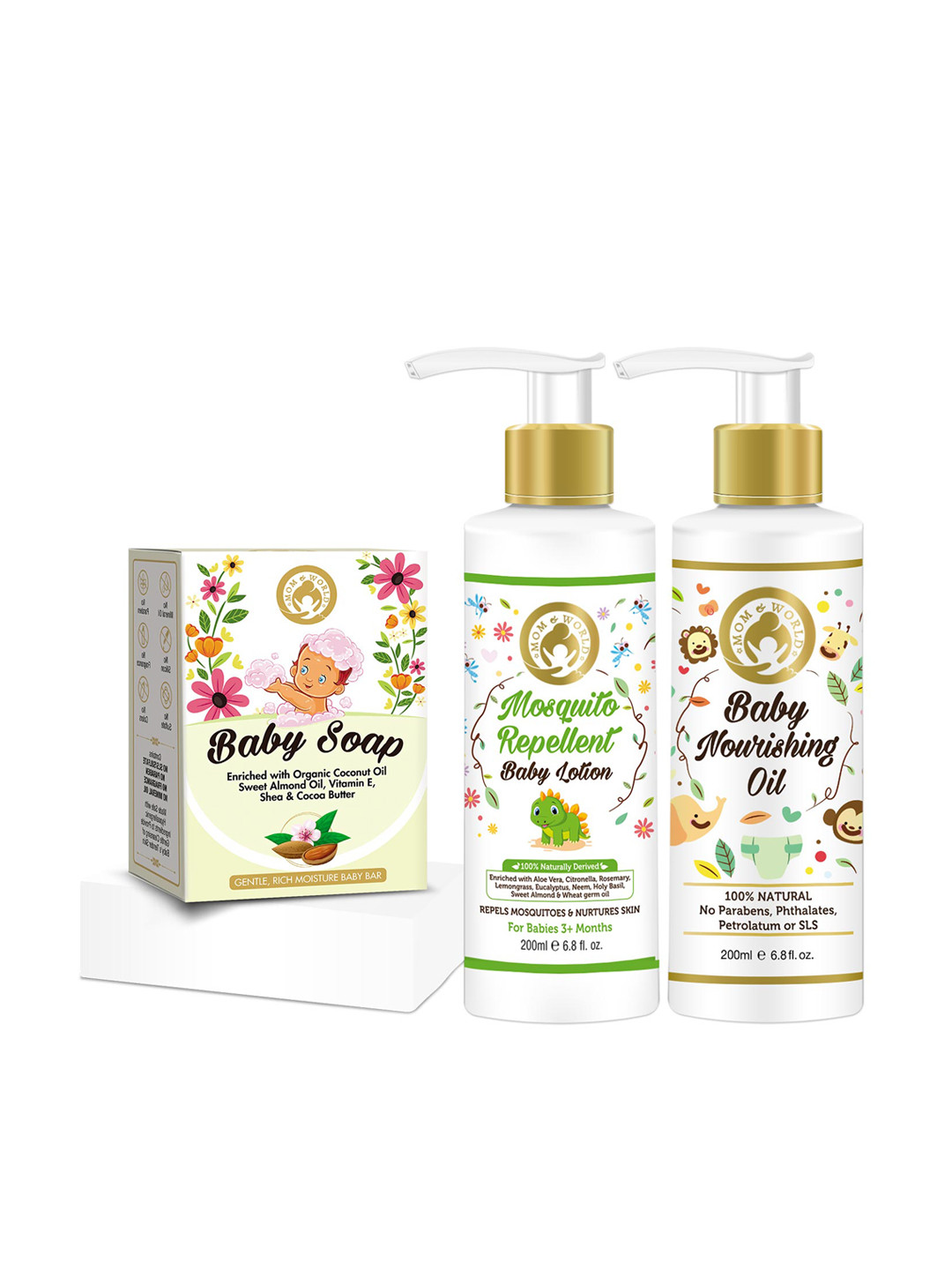 Buy Mom & World Set Of Mother & Baby Care Kit Baby Shampoo And
