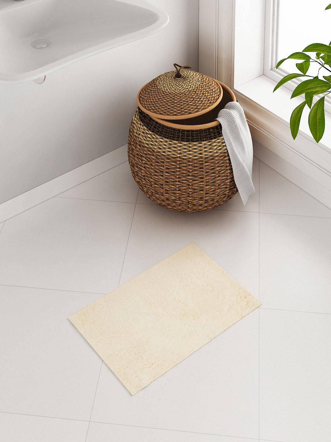 Buy SPACES Off White Rectangular Bath Rug Bath Rugs for Unisex 1329994 Myntra