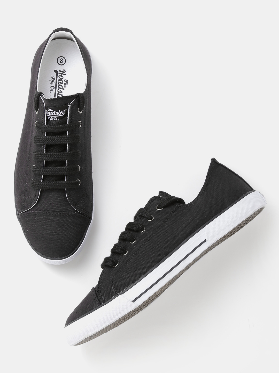 roadster black canvas shoes