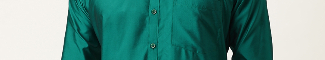 Buy THANGAMAGAN Men Green Regular Fit Solid Casual Shirt - Shirts for ...