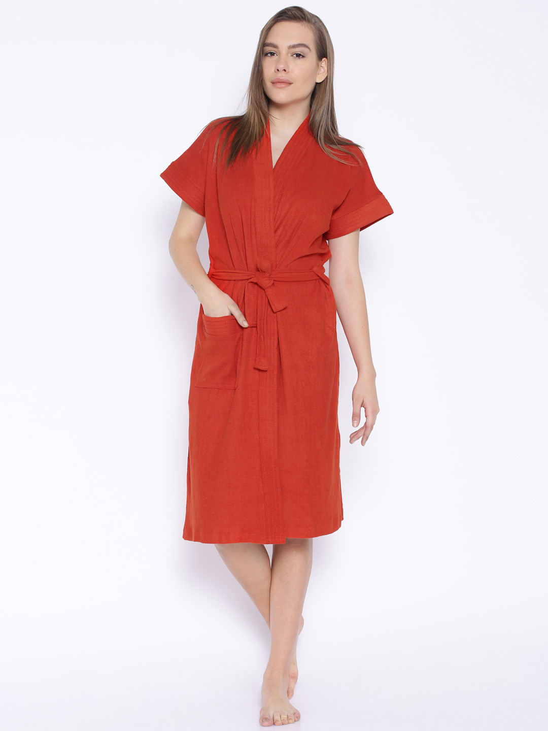 Buy Sand Dune Orange Bathrobe Bath Robe for Women 1331947 Myntra