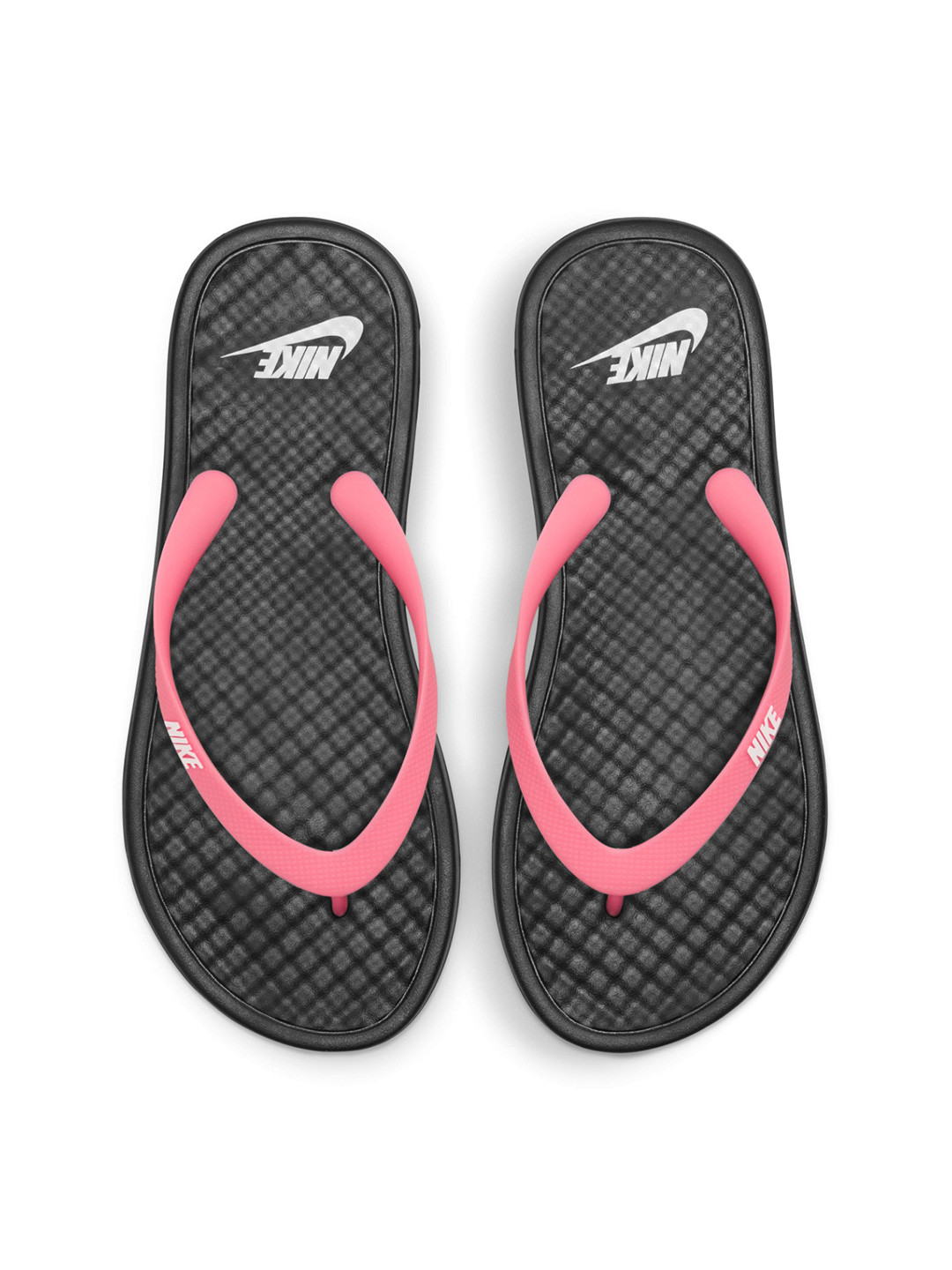 womens pink nike flip flops