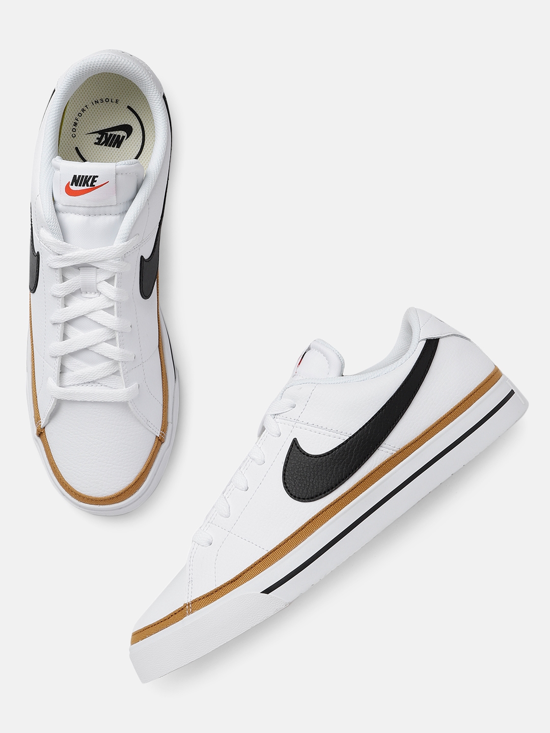 men's nike court legacy ac leather sneakers