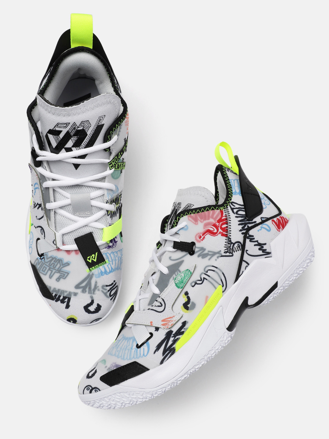 Buy Nike Men White JORDAN WHY NOT ZER0.4 PF Basketball Shoes - Sports ...